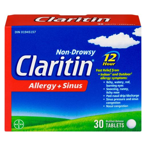 Picture of CLARITIN ALLERGY and SINUS TABLETS 30S