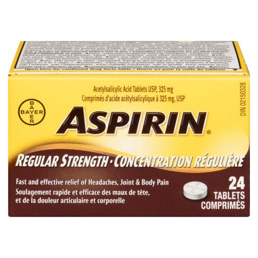 Picture of ASPIRIN A.S.A. TABLET 325MG 24S                                            