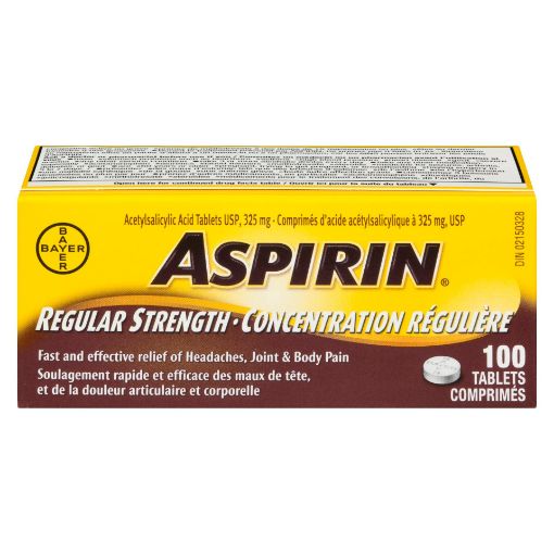 Picture of ASPIRIN A.S.A. TABLET 325MG 100S