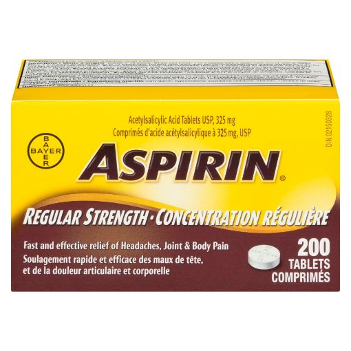 Picture of ASPIRIN TABLET - ORIGINAL 325MG 200S