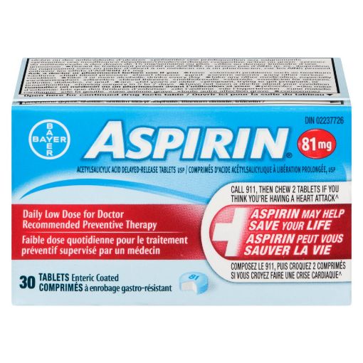 Picture of ASPIRIN A.S.A. DAILY LOW DOSE TABLET 81MG 30S
