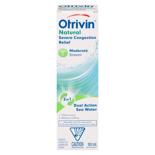 Picture of OTRIVIN NATURAL SEVERE CONGESTION SALINE HYPERTONIC - MODERATE STREAM 100ML