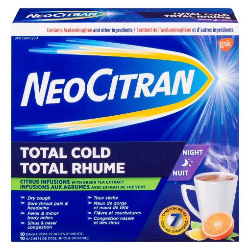 Picture of NEO CITRAN TOTAL COLD NIGHT - GREEN TEA 10S                                