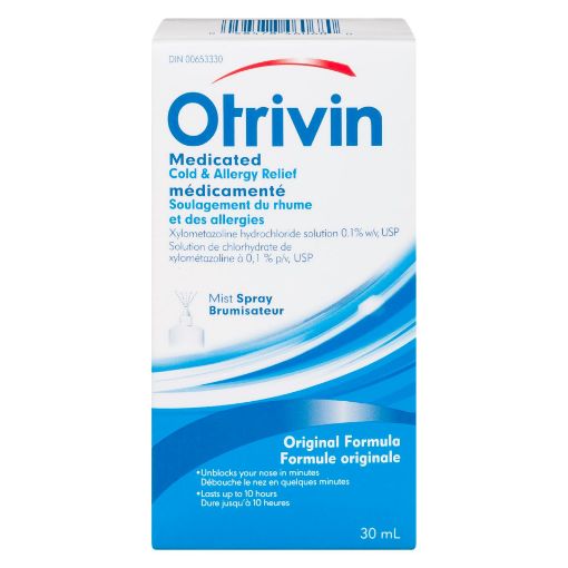 Picture of OTRIVIN NASAL SPRAY MEDICATED COLD and ALLERGY 0.1% 30ML