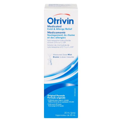 Picture of OTRIVIN NASAL SPRAY MEDICATED COLD and ALLERGY - MEASURED DOSE 20ML