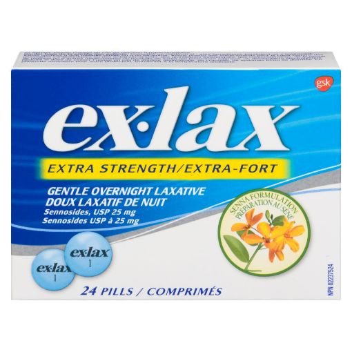 Picture of EX-LAX SENNA - EXTRA STRENGTH TABLET 25MG 24S                              