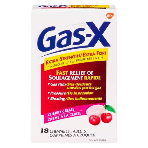 Picture of GAS X EXTRA STRENGTH - CHERRY TABLETS 18S                                  