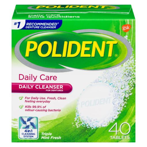 Picture of POLIDENT DAILY CARE DENTURE CLEANSER TABLETS 40S