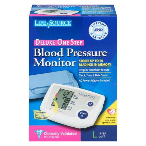Picture of LIFESOURCE BLOOD PRESSURE MONITOR - DELUXE ONE STEP - UA767 - LRG          