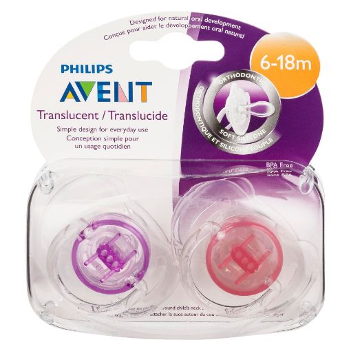 Picture of AVENT TRANSLUCENT PACIFIER - 6-18M     