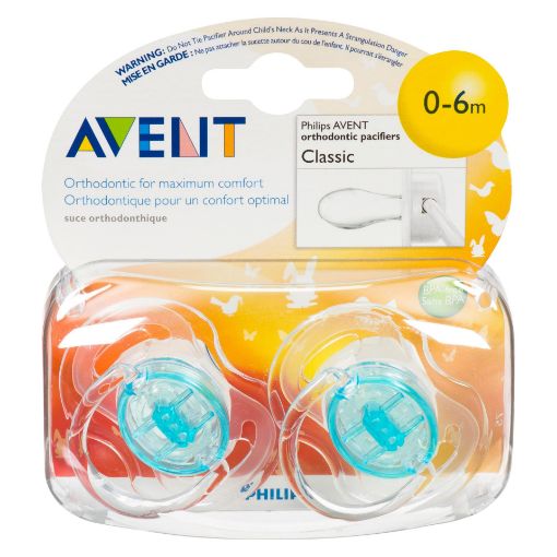 Picture of AVENT PACIFIERS TRANSLUCENT -  0-6M               