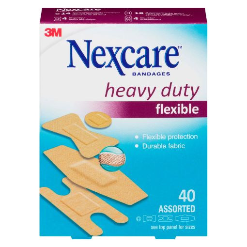 Picture of 3M NEXCARE HEAVY DUTY FLEX - FABRIC BANDAGES - HD202 40S               