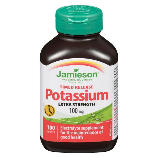 Picture of JAMIESON POTASSIUM 100MG TIME RELEASE TABLET 100S                          