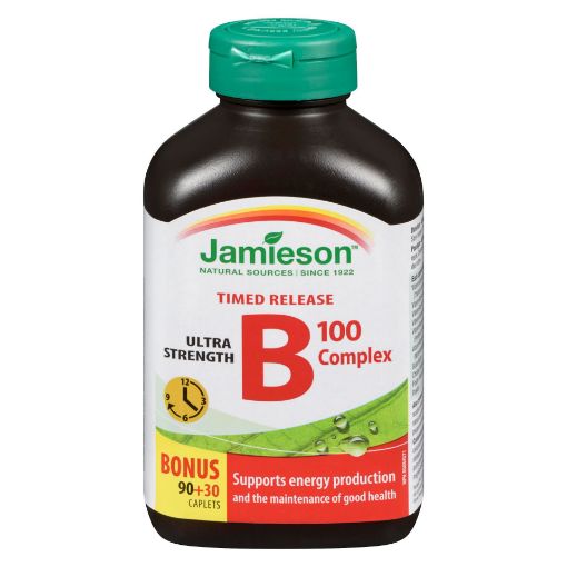 Picture of JAMIESON VIT B COMPLEX TIME RELEASE CAPLET 100MG 90+30S                    