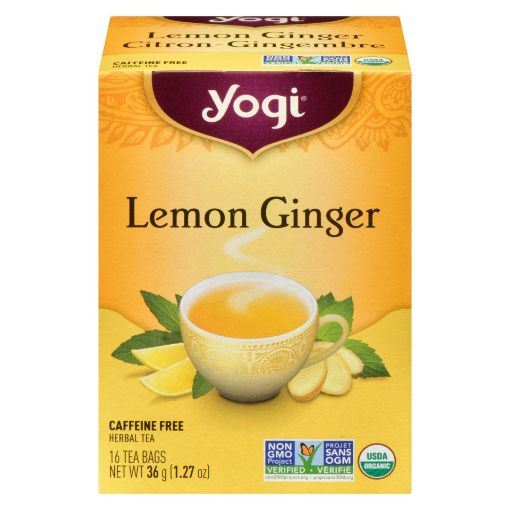 Picture of YOGI LEMON GINGER TEA - CAFFEINE FREE - HERBAL TEA16S