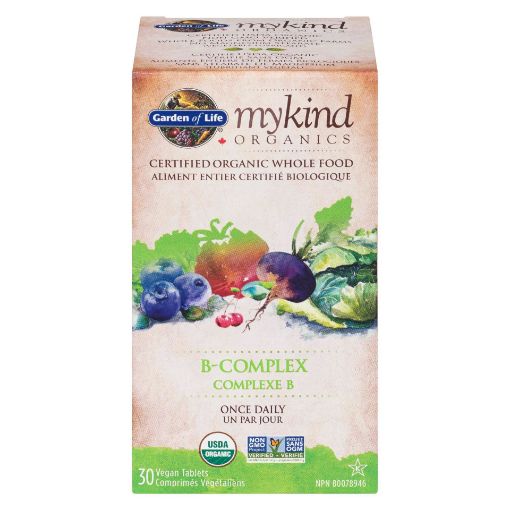 Picture of GARDEN OF LIFE MY KIND ORGANICS B-COMPLEX - VEGAN TABLETS 30S                        