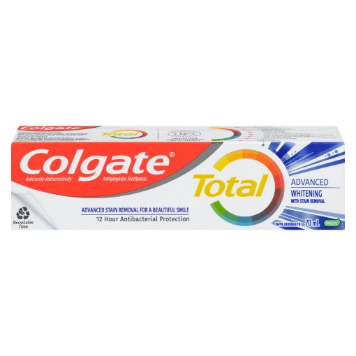 Picture of COLGATE TOTAL ADVANCED TOOTHPASTE - WHITENING WITH STAIN REMOVAL 70ML