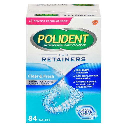 Picture of POLIDENT RETAINER DENTURE CLEANSER TABLETS 84S