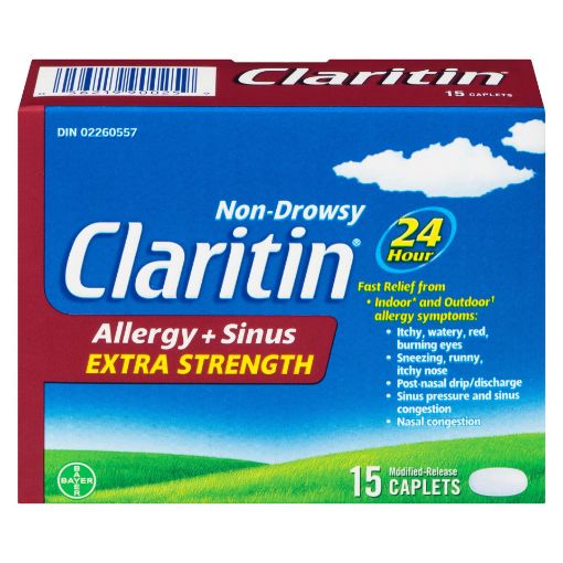 Picture of CLARITIN ALLERGY and SINUS - EXTRA STRENGTH - 24 HOURS - NO DROWSY TABLET 15S