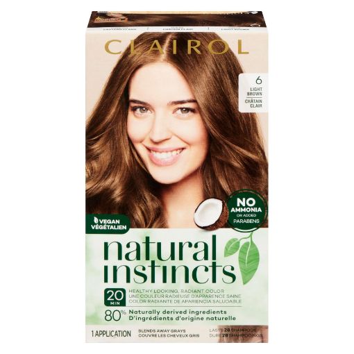 Picture of CLAIROL NATURAL INSTINCTS HAIR COLOUR - 6 LIGHT BROWN - SUEDE              