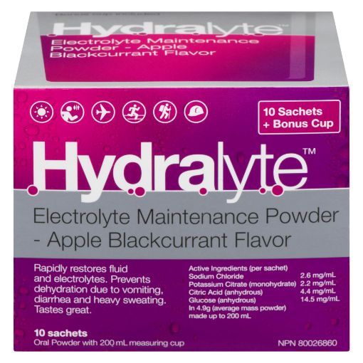 Picture of HYDRALYTE ELECTROLYTE POWDER - BERRY 10X5GR                                