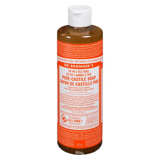 Picture of DR BRONNER'S PURE-CASTILE SOAP 18-1 - TEA TREE  473ML 