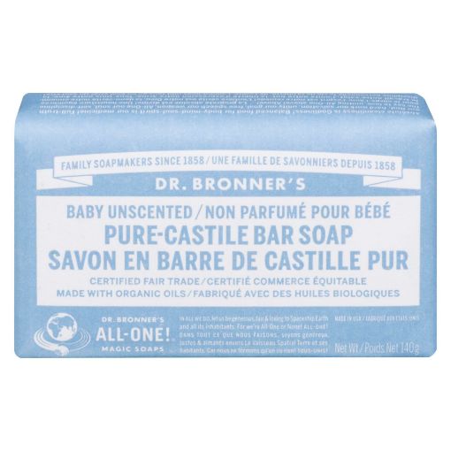 Picture of DR. BRONNERS BABY BAR SOAP - UNSCENTED 140GR                               