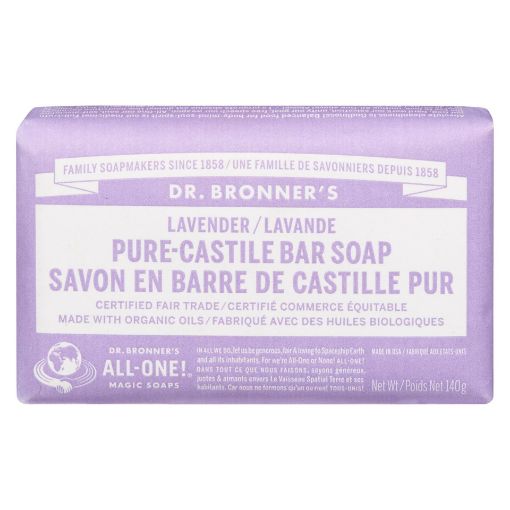 Picture of DR. BRONNERS BAR SOAP - LAVENDER 140GR                                     