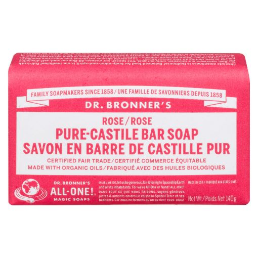 Picture of DR.BRONNER BAR SOAP - ROSE 140GR   