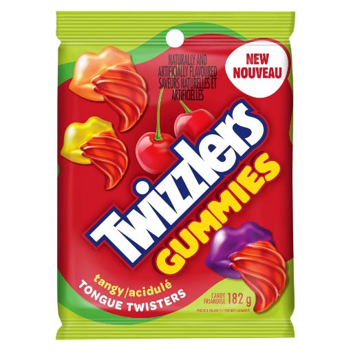Picture of TWIZZLERS GUMMIES TONGUE TWISTERS - TANGY 182GR