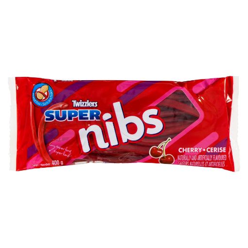 Picture of TWIZZLERS SUPER NIBS - CHERRY - PARTY PACK 400GR                           