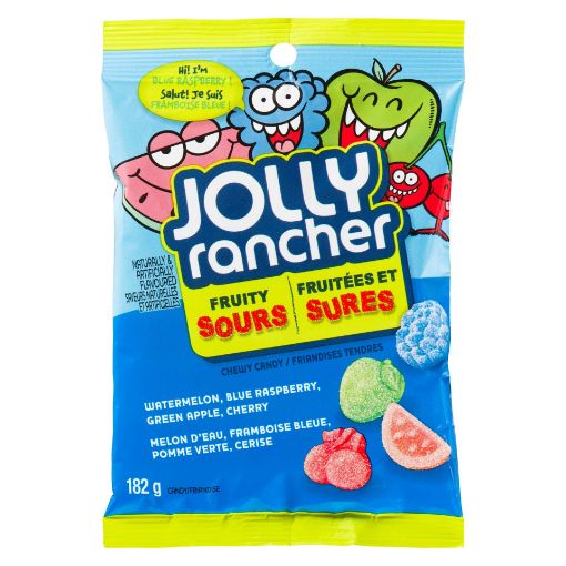 Picture of JOLLY RANCHER FRUITY SOUR PEG PACK 182GR