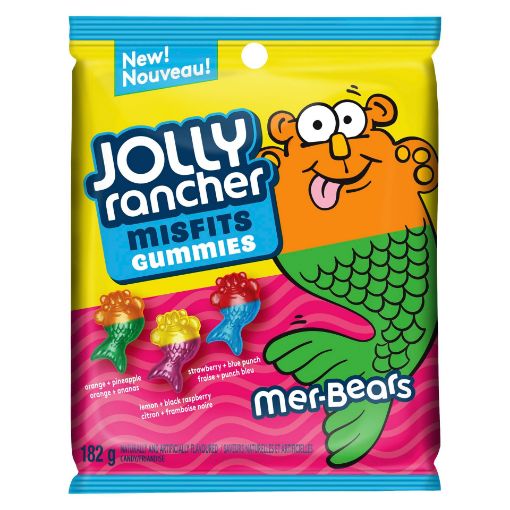 Picture of JOLLY RANCHER MISFITS ASSORTED MER-BEARS PEG 182GR                         