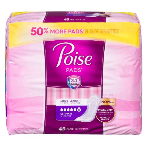 Picture of POISE LONG PADS - ULTIMATE - VALUE PACK 45S                                