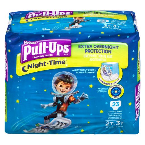 Picture of HUGGIES PULL-UPS NIGHT-TIME TRAINING PANTS - BOY 2T-3T JUMBO 23S           