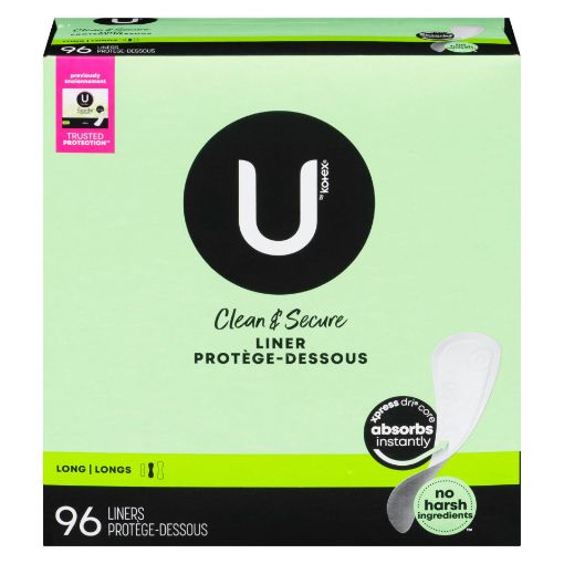 Picture of U BY KOTEX PREMIUM LIGHTDAYS LONG UNSCENTED PANTILINERS 96S                