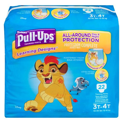Picture of HUGGIES PULL-UPS LEARNING DESIGNS TRAINING PANTS - BOY 3T-4T JUMBO 22S     