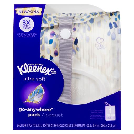 Picture of KLEENEX ULTRA SOFT GO-ANYWHERE FACIAL TISSUE WHITE 30S                     
