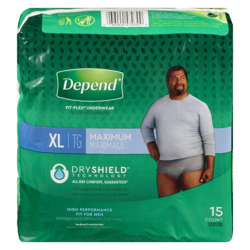 Picture of DEPEND FRESH PROTECTION UNDERWEAR FOR MEN - MAXIMUM - XL 15S