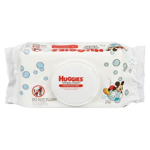 Picture of HUGGIES SIMPLY CLEAN WIPES - FRAGRANCE FREE 64S