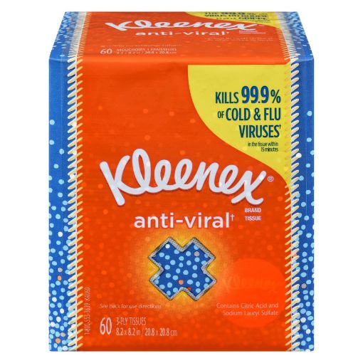 Picture of KLEENEX ANTI-VIRAL FACIAL TISSUE UPRIGHT 60                                