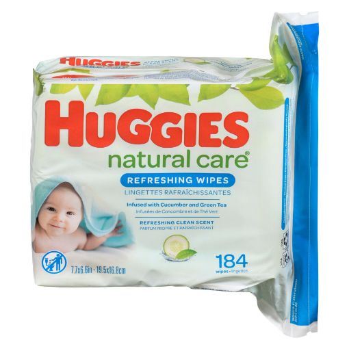 Picture of HUGGIES REFRESHING CLEAN BABY WIPES REFILL 184S