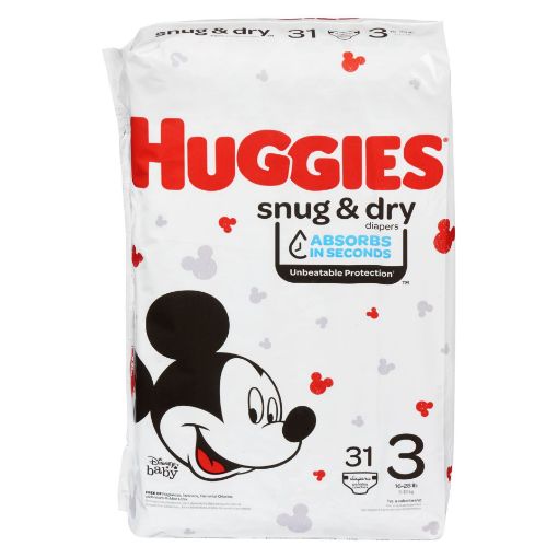 Picture of HUGGIES SNUG AND DRY DIAPERS SIZE 3 JUMBO PACK 31S                         