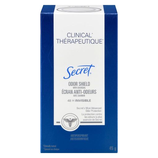 Picture of SECRET INVISIBLE SOLID CLINICAL - CHARCOAL WITH ODOR SHIELD 45GR           