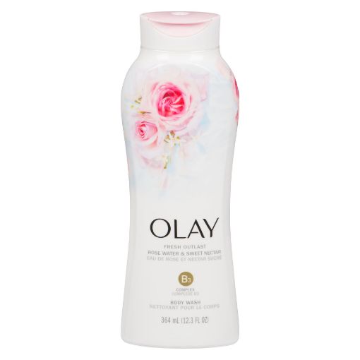 Picture of OLAY BODY WASH - FRESH OUTLAST ROSE WATER SWEET NECTAR 364ML               