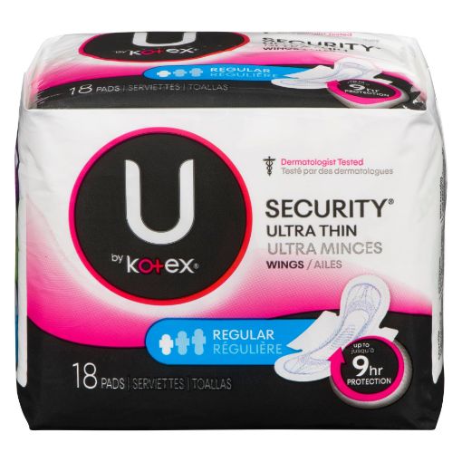 Picture of U BY KOTEX ULTRA THIN PAD - REGULAR W/WINGS 18S                            