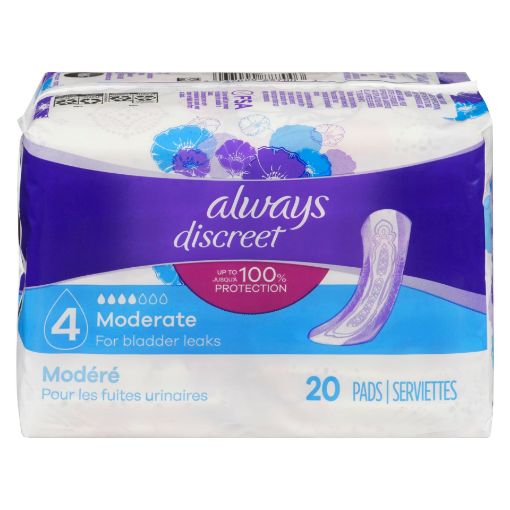 Picture of ALWAYS DISCREET PAD REGULAR MODERATE 20S                                   