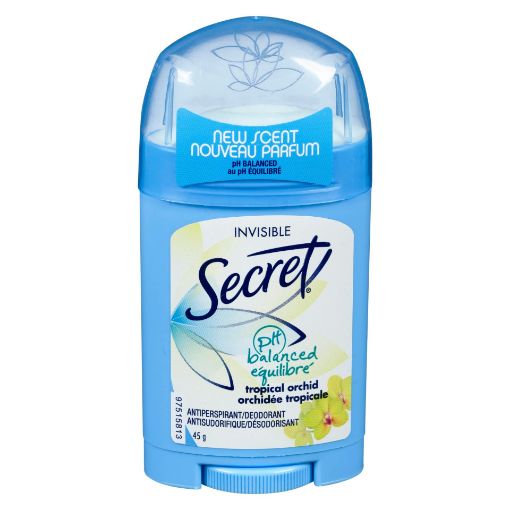 Picture of SECRET INVISIBLE SLD PH BALANCED ANTIPERSPIRANT DEODORANT - TROP ORCH 45GR 