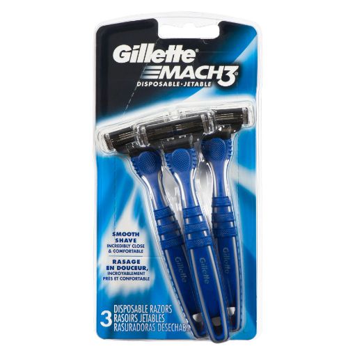 Picture of GILLETTE MACH 3 RAZOR - DISPOSABLE - SMOOTH SKIN 3S                        
