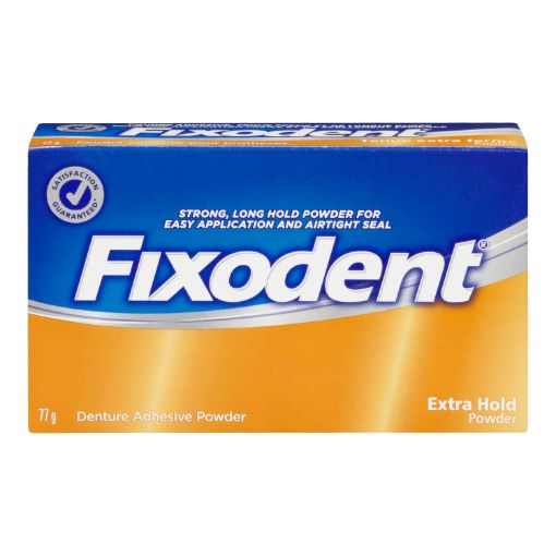 Picture of FIXODENT DENTURE ADHESIVE POWDER - EXTRA HOLD 77GR                         